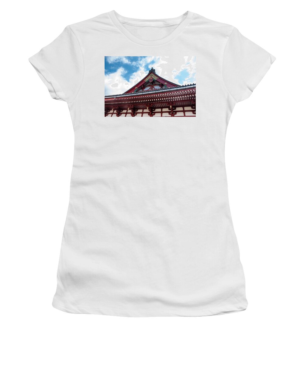 Asakusa District Women's T-Shirt featuring the photograph Sensoji Temple by Guy Whiteley