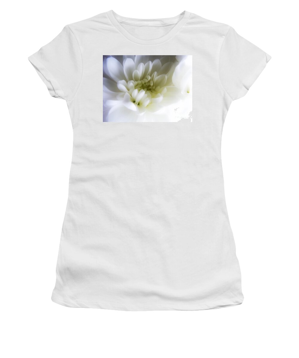 Gerbera Women's T-Shirt featuring the photograph White Gerbera by Nina Ficur Feenan