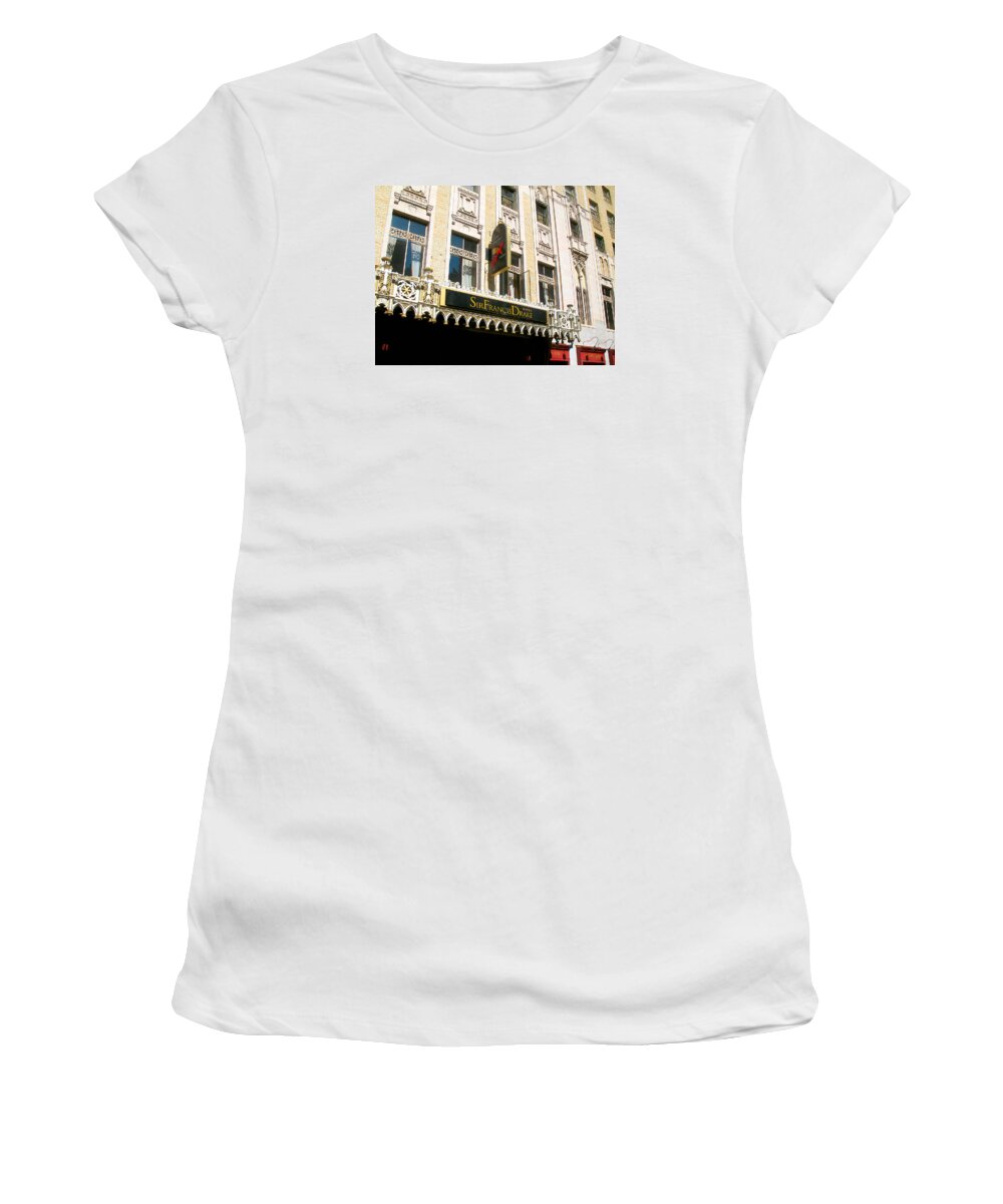 Sir Francis Drake Hotel Women's T-Shirt featuring the photograph Sir Francis Drake Hotel by Connie Fox