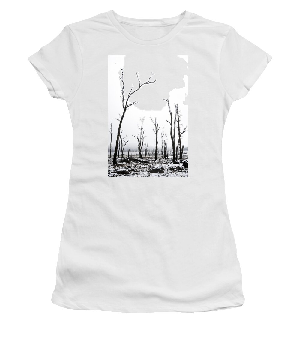 Snow Women's T-Shirt featuring the photograph Snow @ King William by Anthony Davey