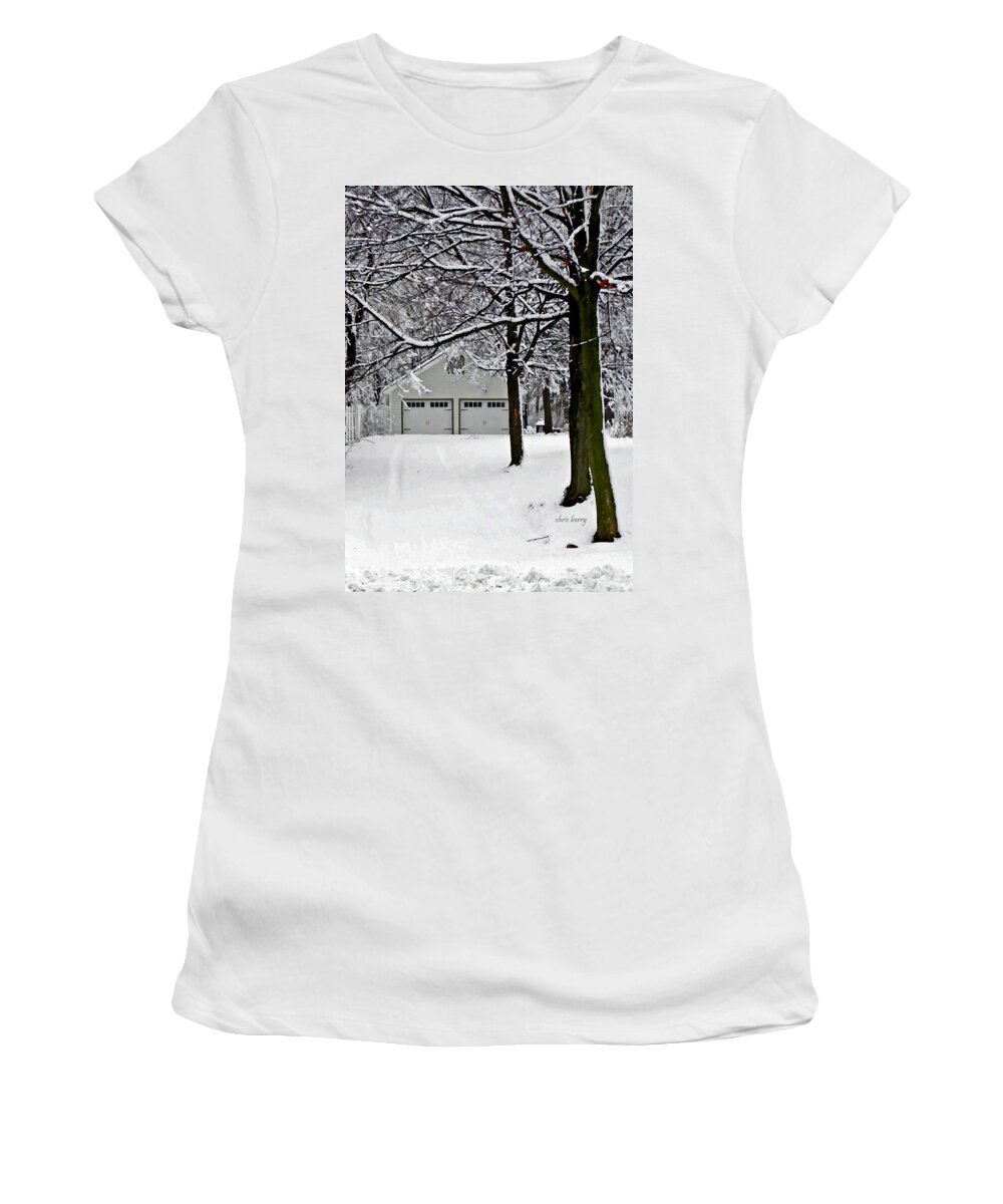 Snow Women's T-Shirt featuring the photograph Snowed In by Chris Berry