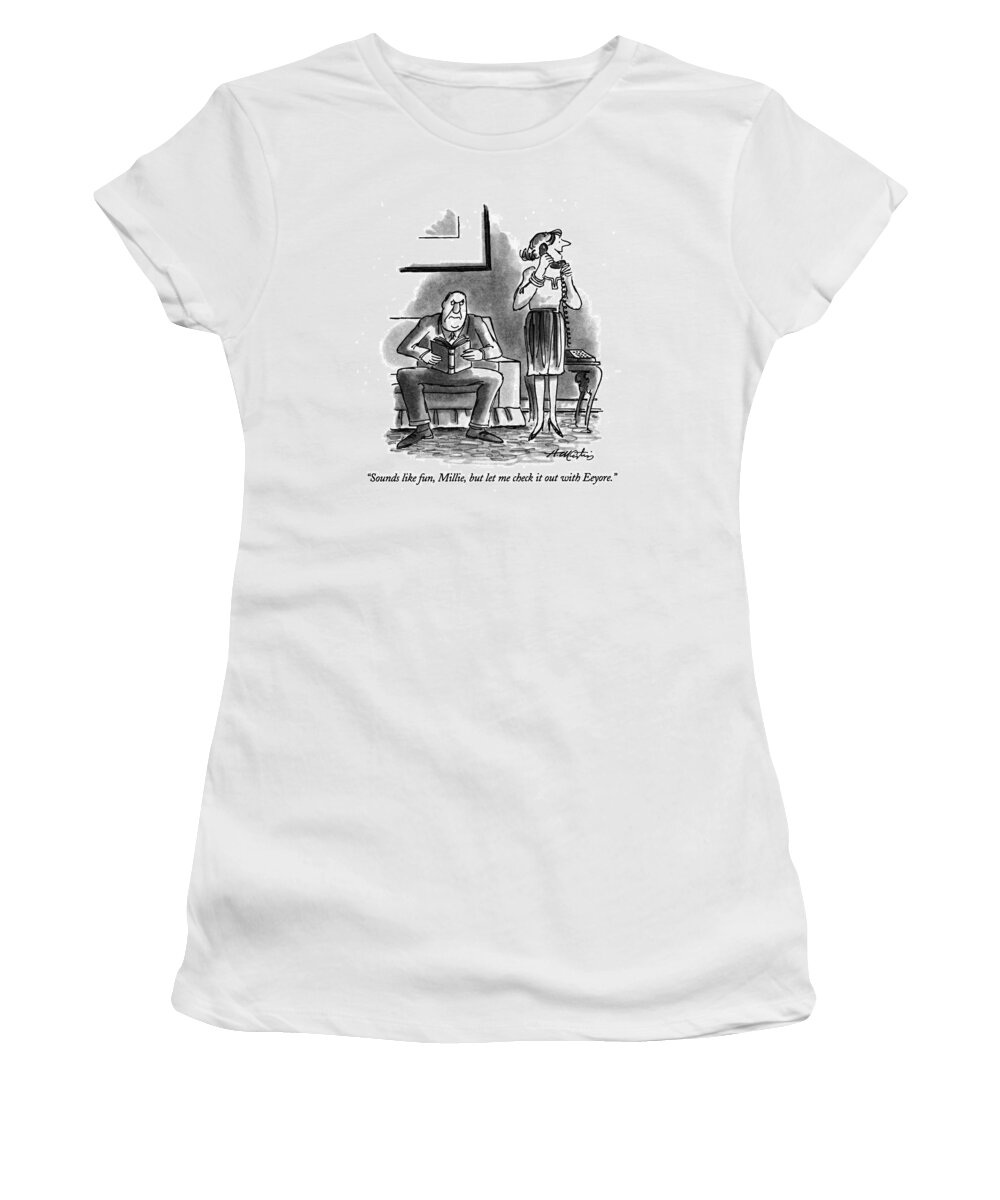 
Relationships Women's T-Shirt featuring the drawing Sounds Like Fun by Henry Martin
