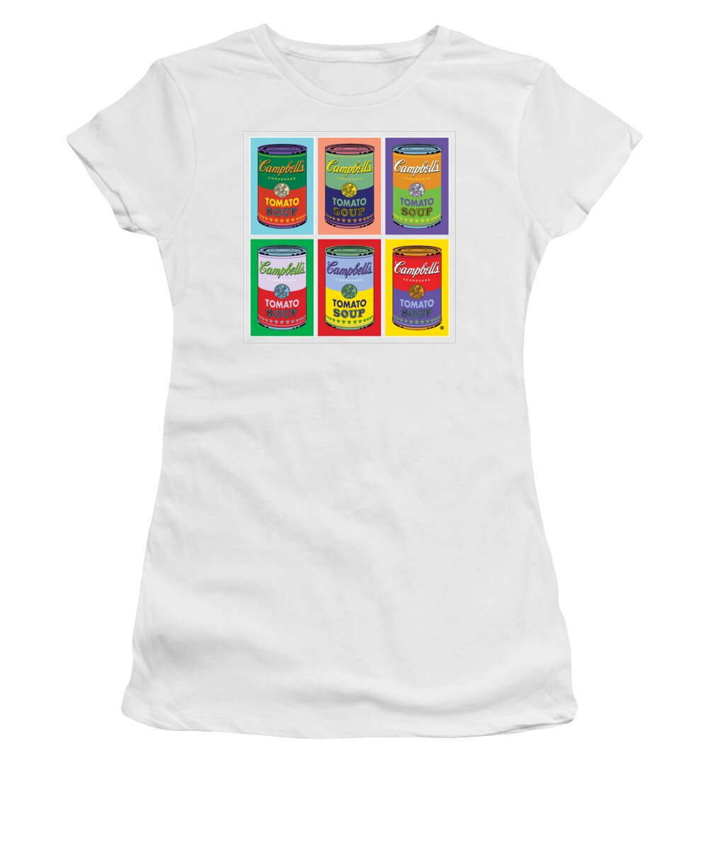 Vector Women's T-Shirt featuring the digital art Soup Cans by Gary Grayson