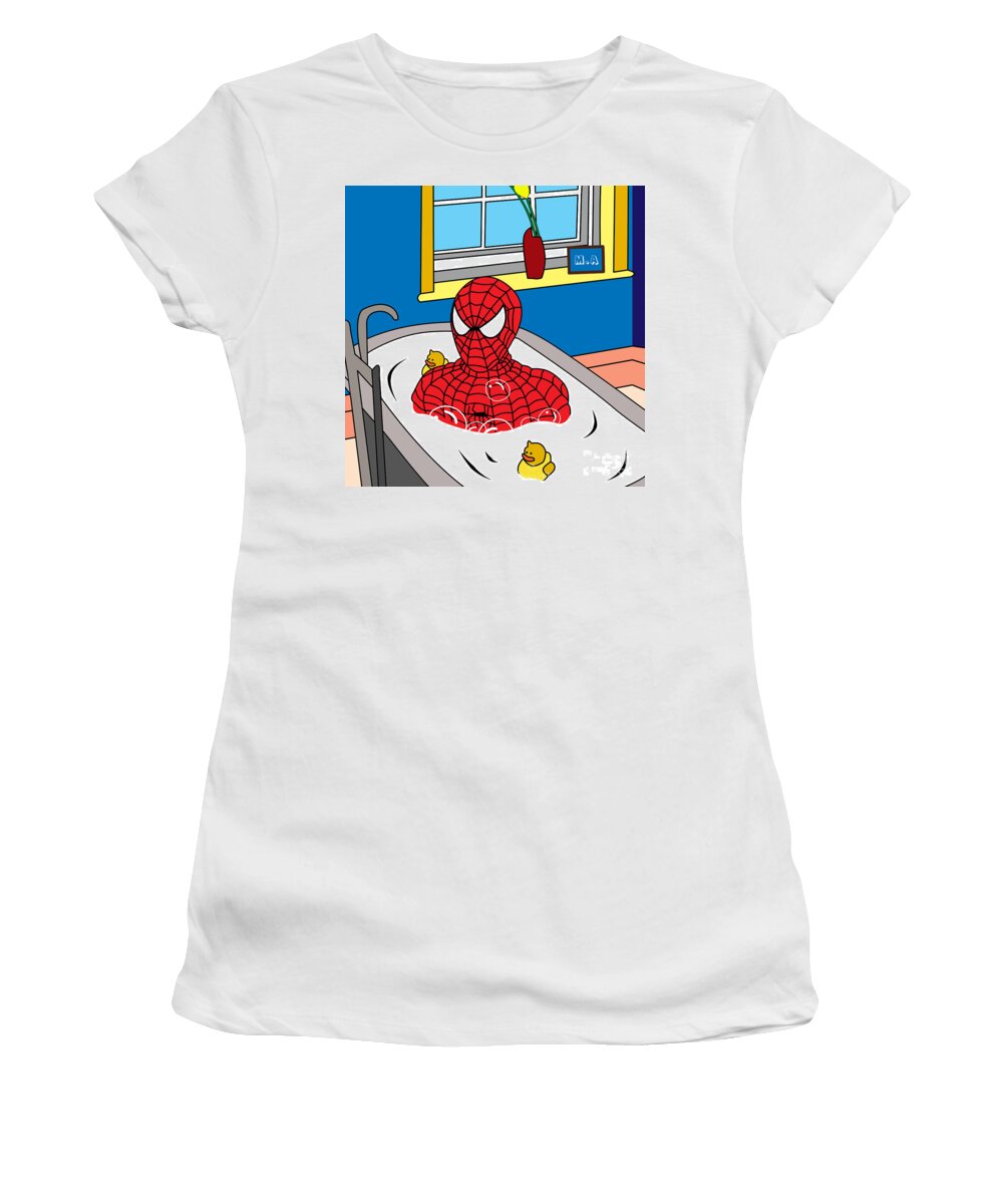 Epiderman Women's T-Shirt featuring the digital art Spiderman by Mark Ashkenazi