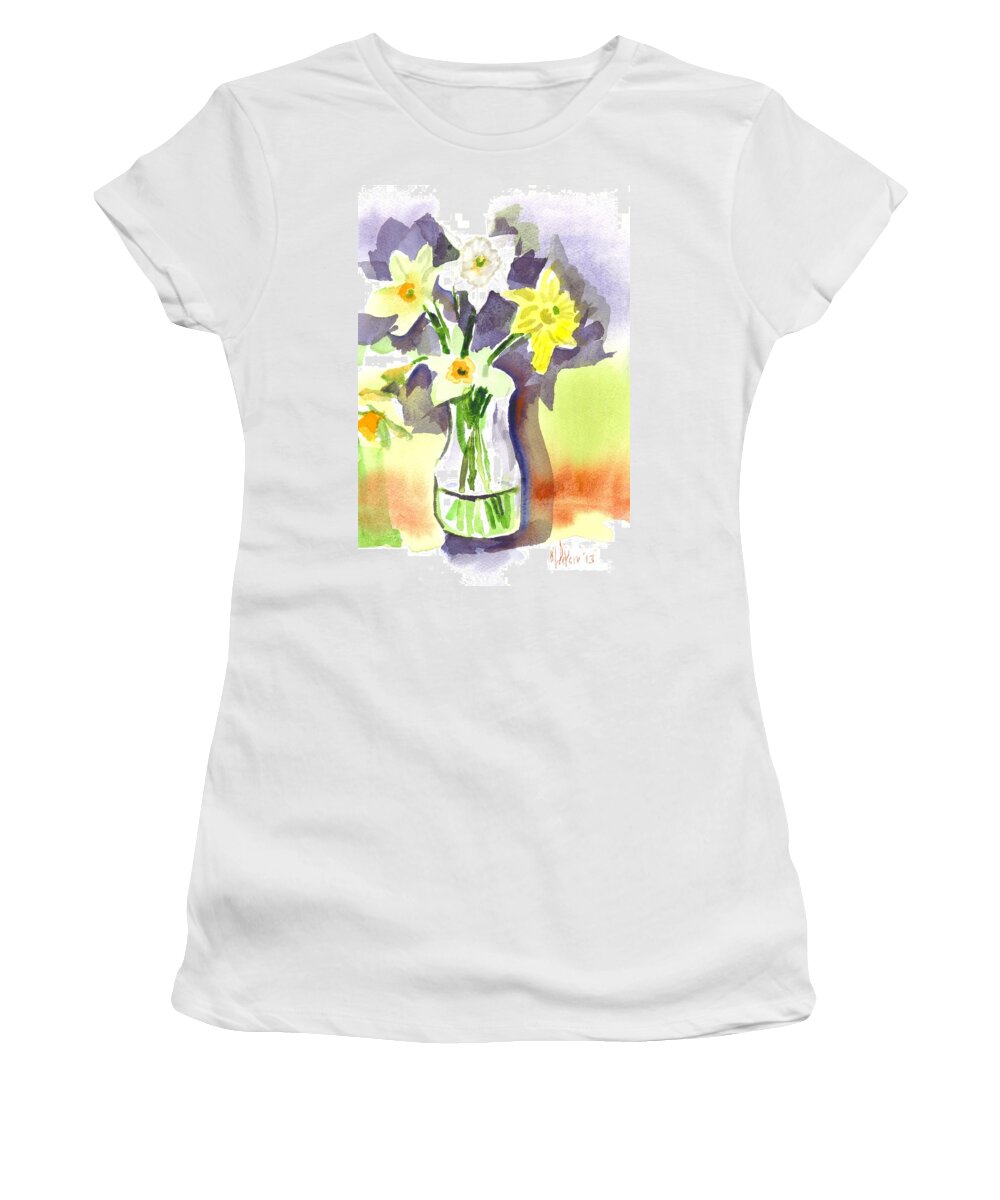 Spring Bouquet Women's T-Shirt featuring the painting Spring Bouquet by Kip DeVore