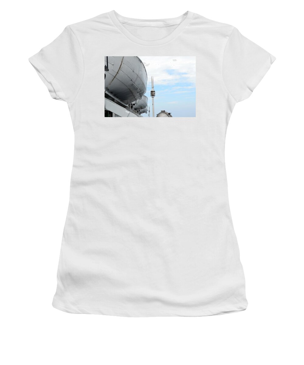 Boat Women's T-Shirt featuring the photograph S.S. Badger Lifeboats by Michelle Calkins