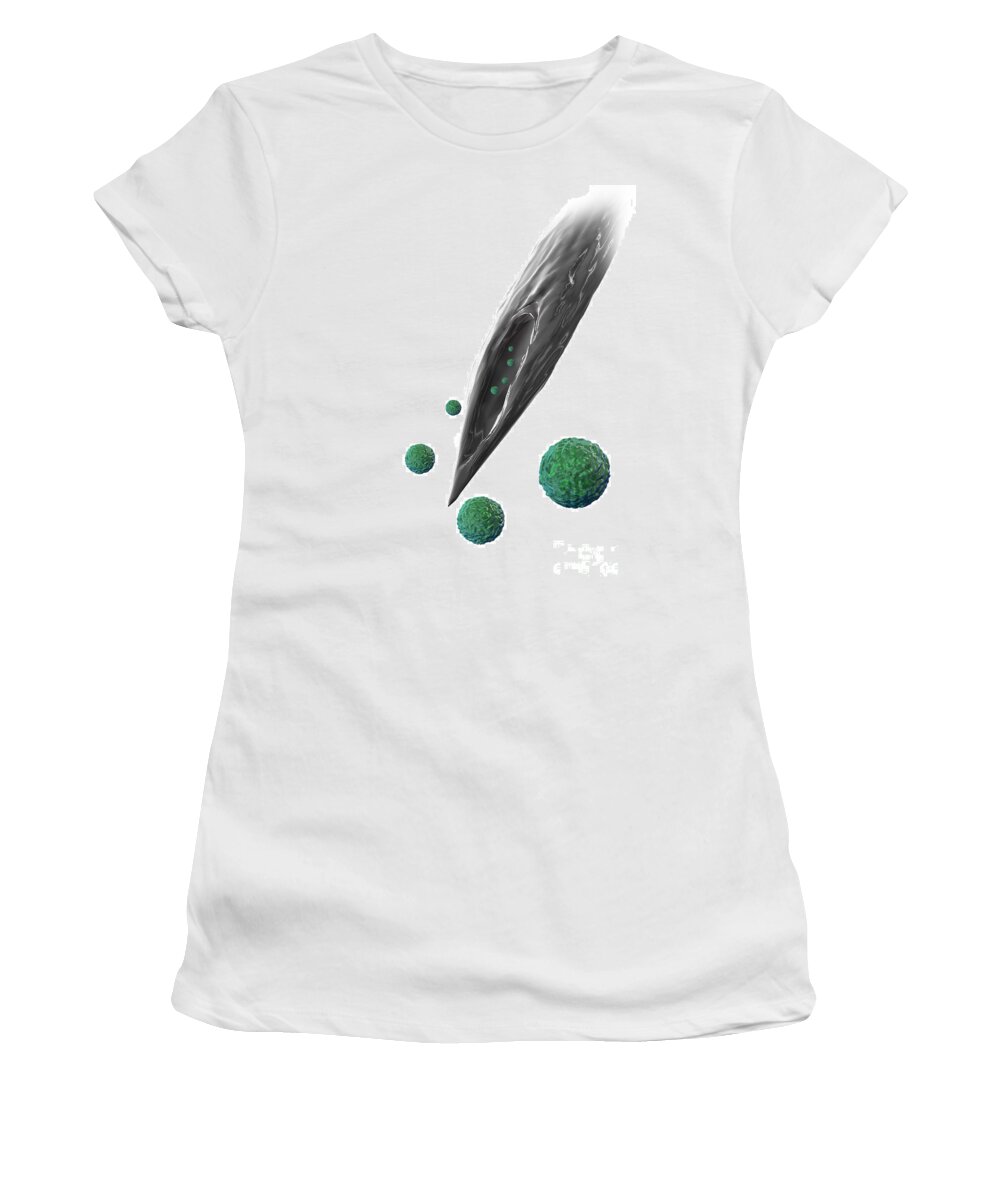 Science Women's T-Shirt featuring the photograph Stem Cells With Needle, Illustration by Spencer Sutton