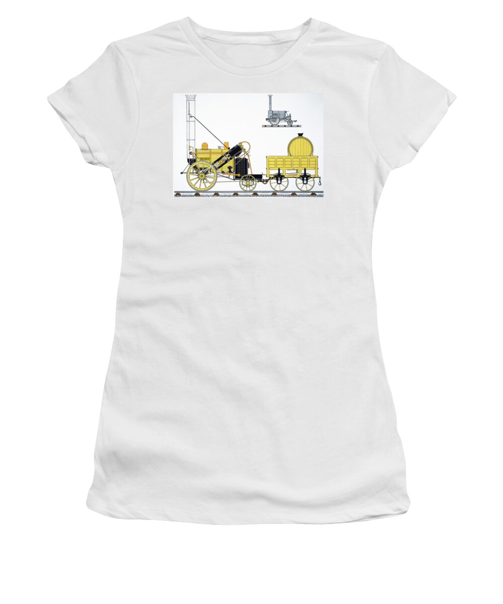 1829 Women's T-Shirt featuring the photograph Stephensons Rocket, 1829 by Granger