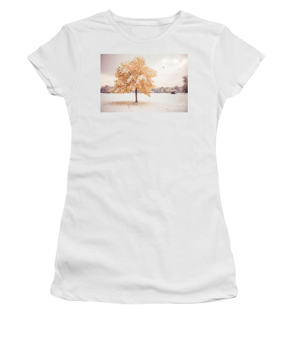 Autumn Women's T-Shirt featuring the photograph Still Dressed In Fall by Hannes Cmarits