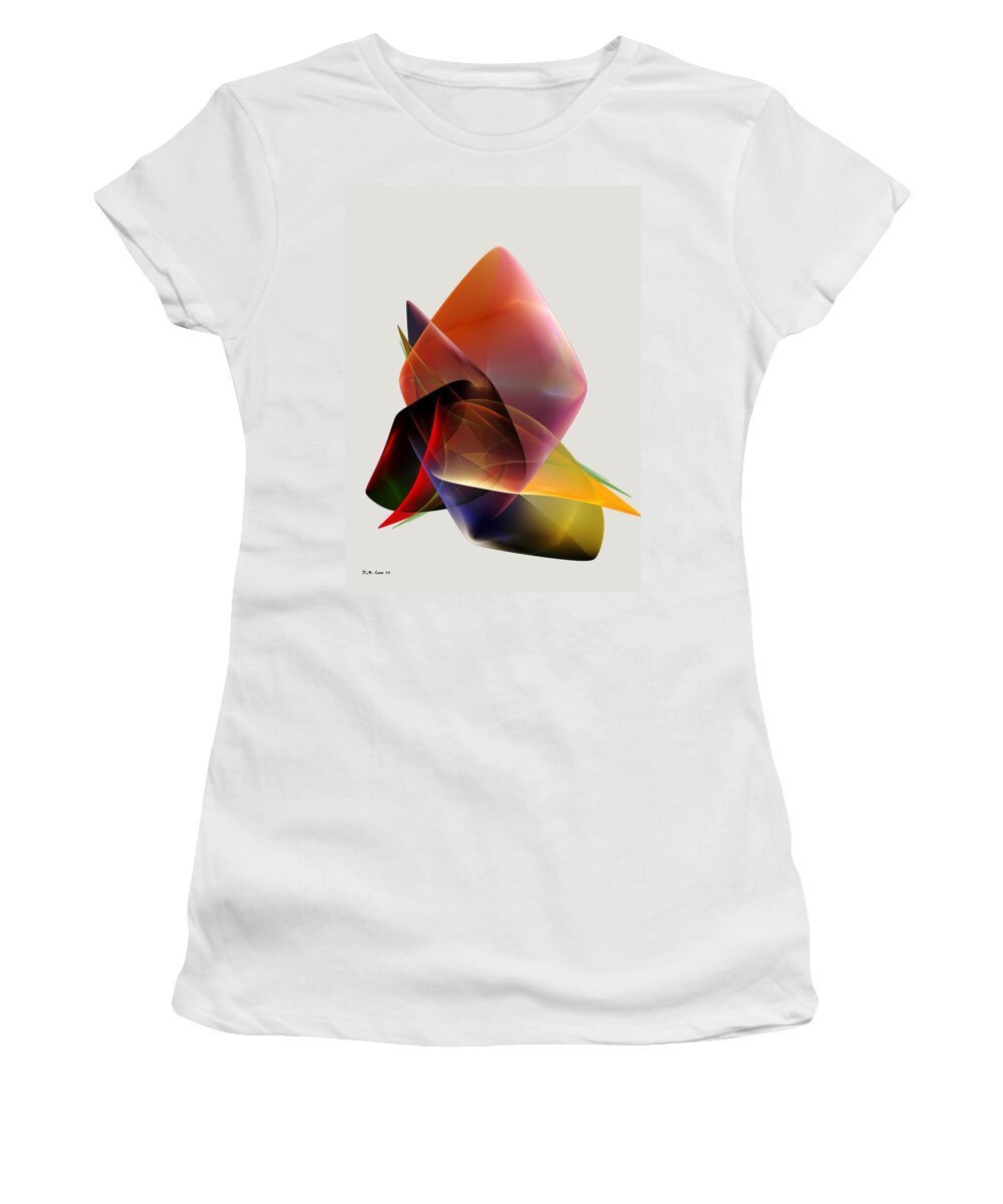 Fine Art Women's T-Shirt featuring the digital art Still Life Abstract 112013 by David Lane
