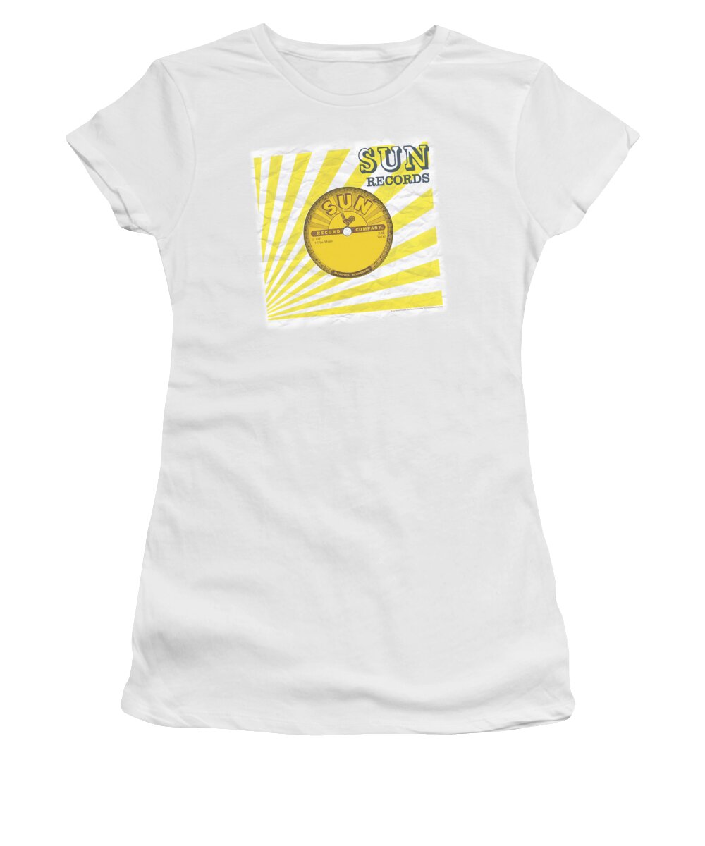 Sun Record Company Women's T-Shirt featuring the digital art Sun - Fourty Five by Brand A