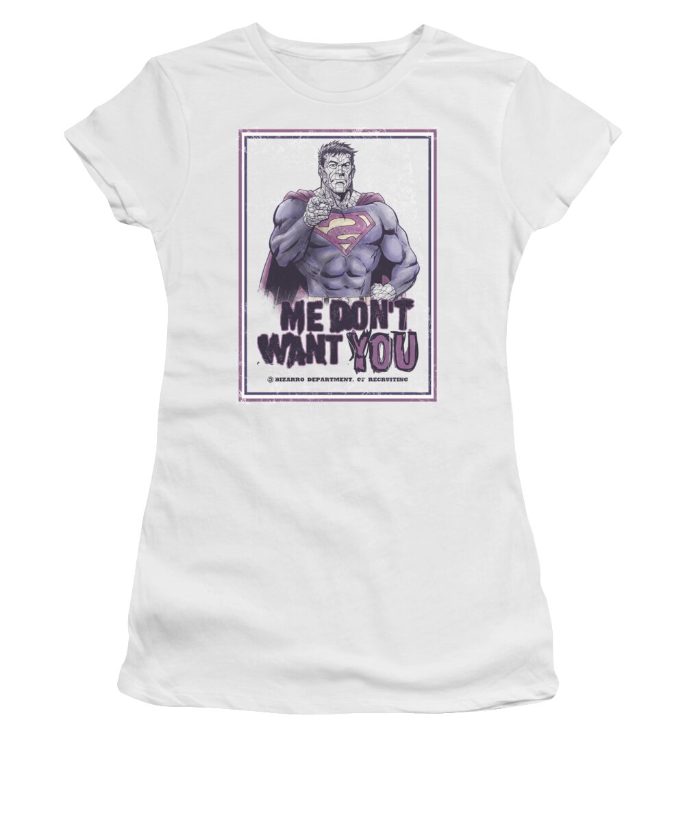 Superman Women's T-Shirt featuring the digital art Superman - Don't Want You by Brand A