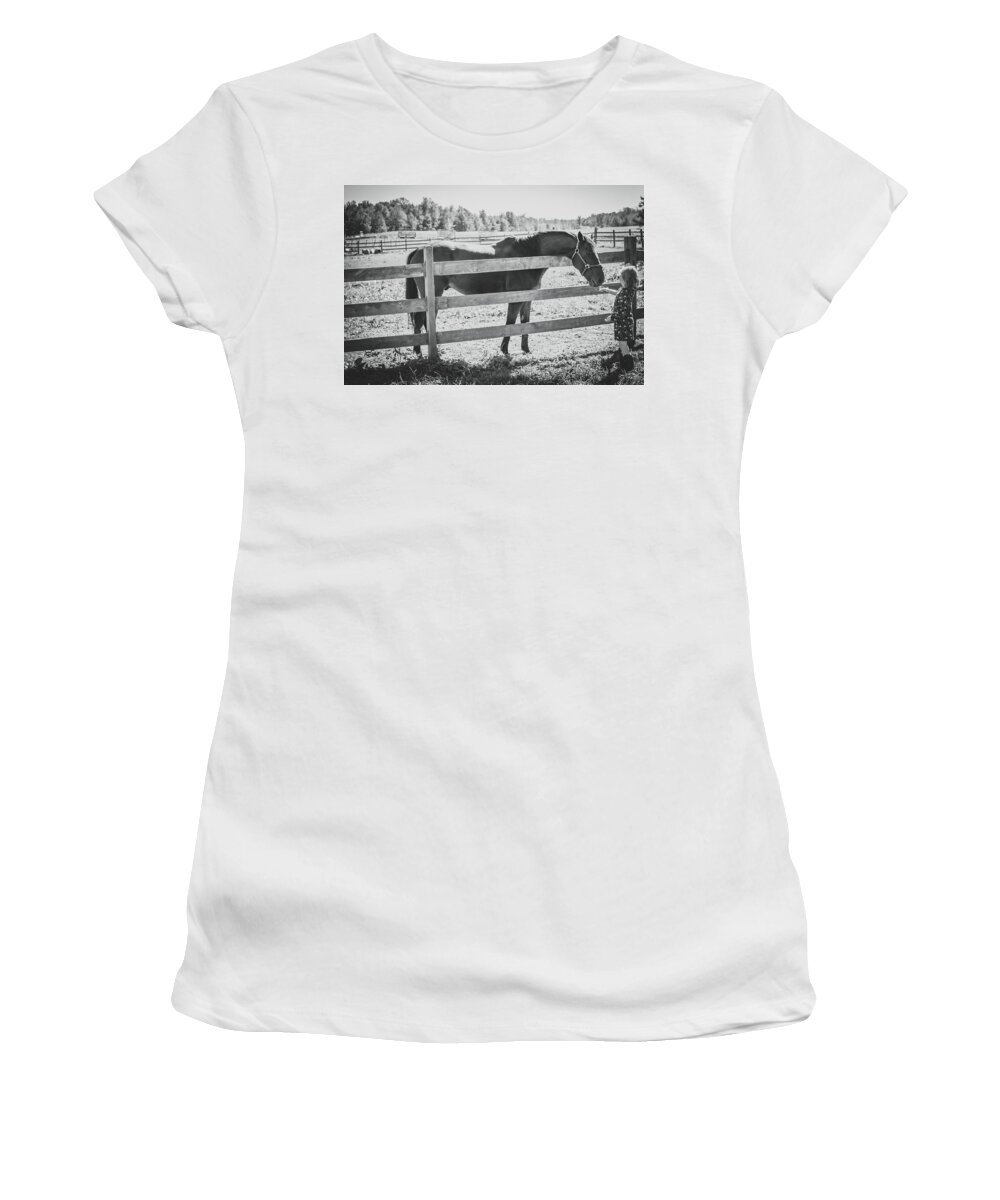 Horse Women's T-Shirt featuring the photograph Sweetness by Sara Frank