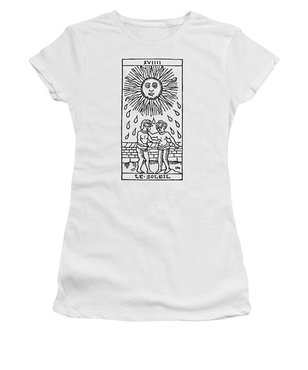 16th Century Women's T-Shirt featuring the painting Tarot Card The Sun by Granger