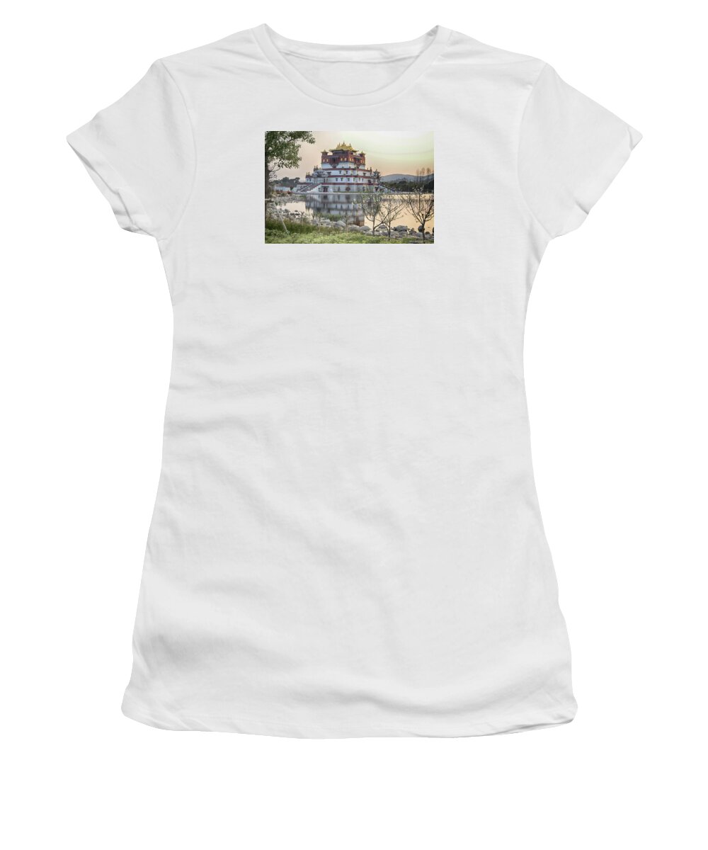 Temple Women's T-Shirt featuring the photograph Temple Wuxi China Color by Bill Hamilton