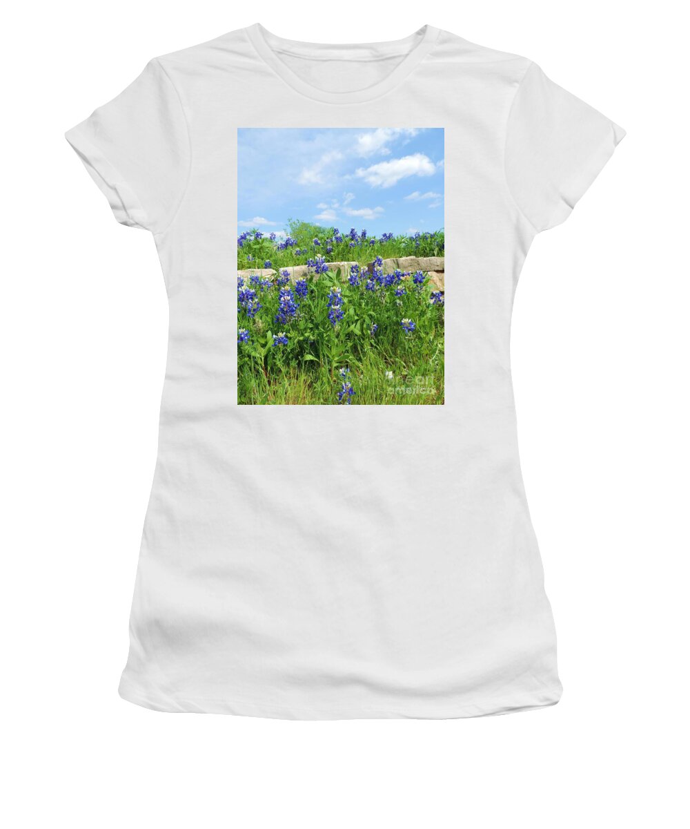 Texas Bluebonnets Women's T-Shirt featuring the photograph Texas Bluebonnets 07 by Robert ONeil