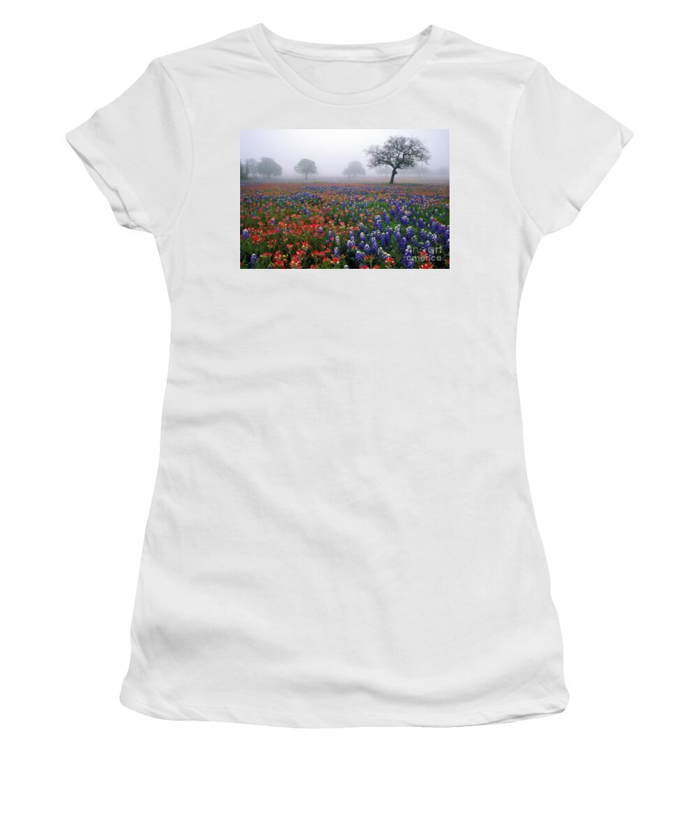 Indian Women's T-Shirt featuring the photograph Texas Spring - FS000559 by Daniel Dempster