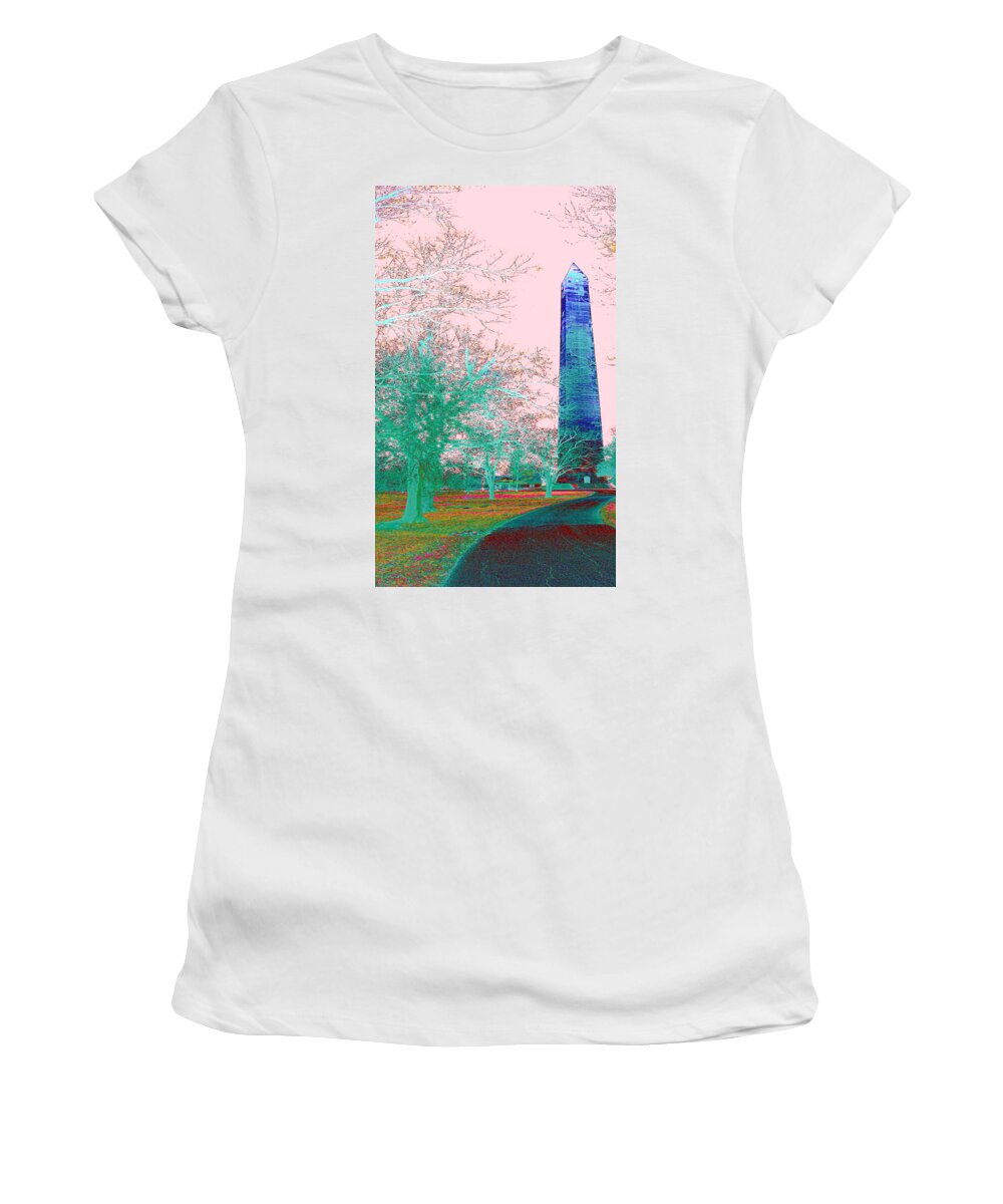 Abstract Obelisk Women's T-Shirt featuring the photograph The Obelisk by Stacie Siemsen