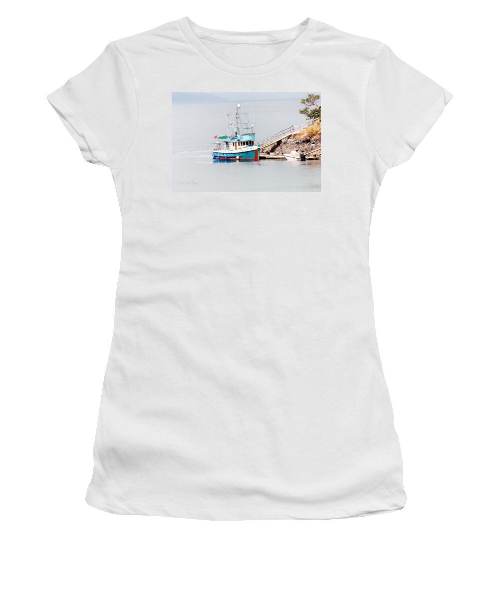 Landscape Women's T-Shirt featuring the photograph The Boat by Jim Thompson