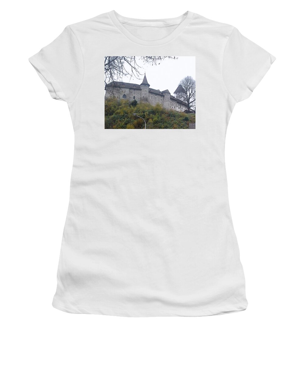 Castle Women's T-Shirt featuring the photograph The castle in Autumn by Felicia Tica