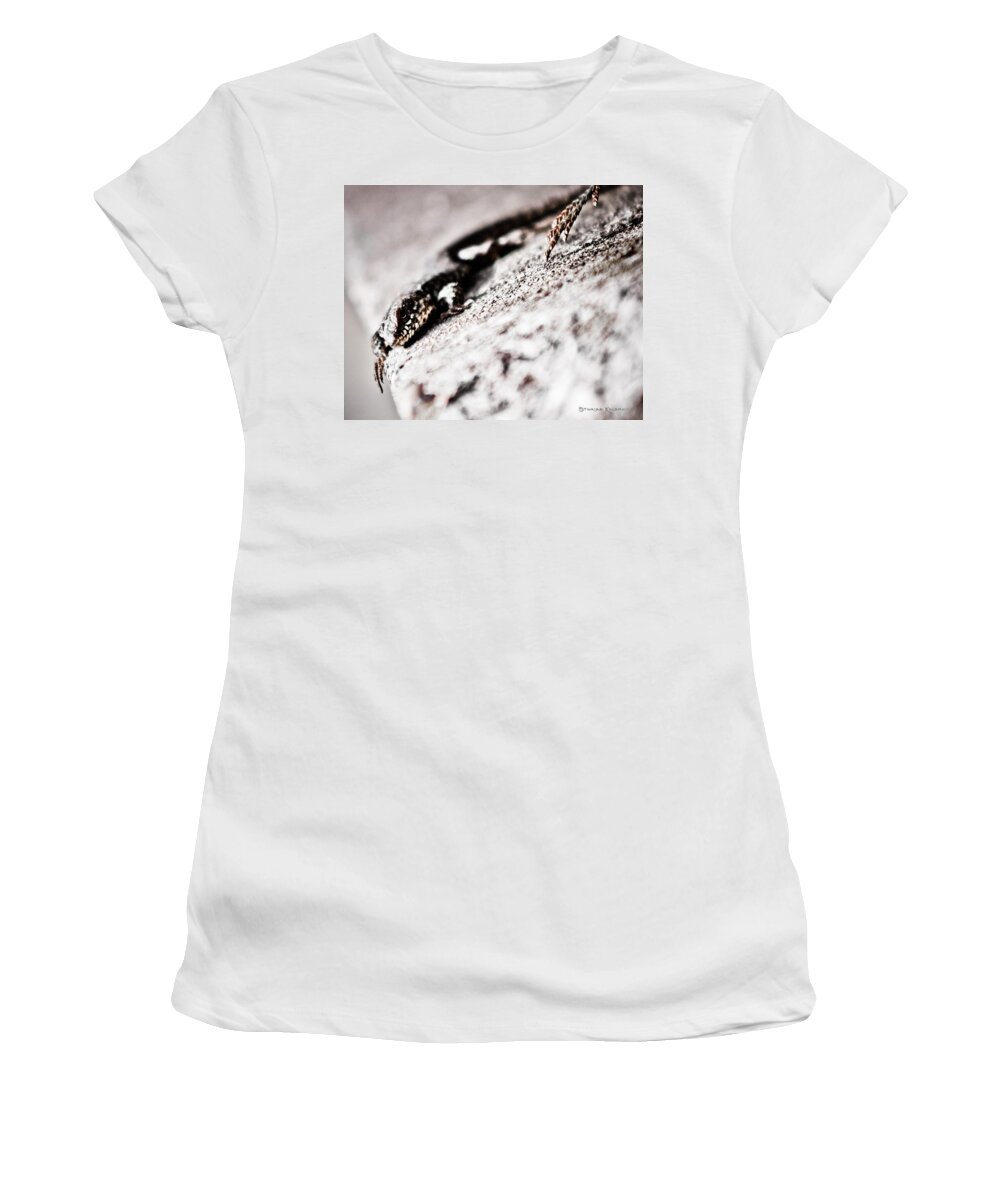 Coronavirus Women's T-Shirt featuring the photograph The Iron Lizard by Stwayne Keubrick
