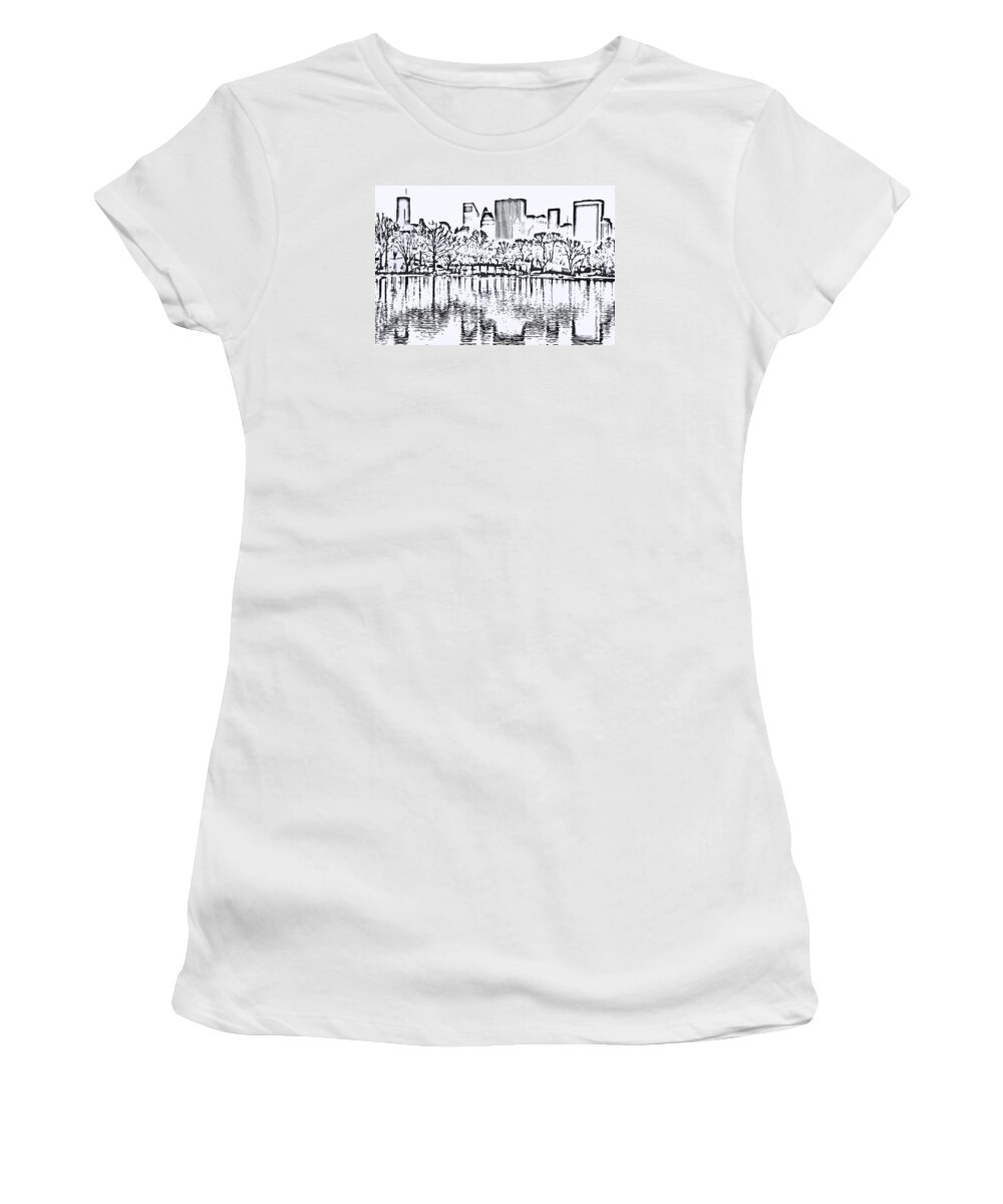 City Women's T-Shirt featuring the photograph The Lake by Andre Aleksis