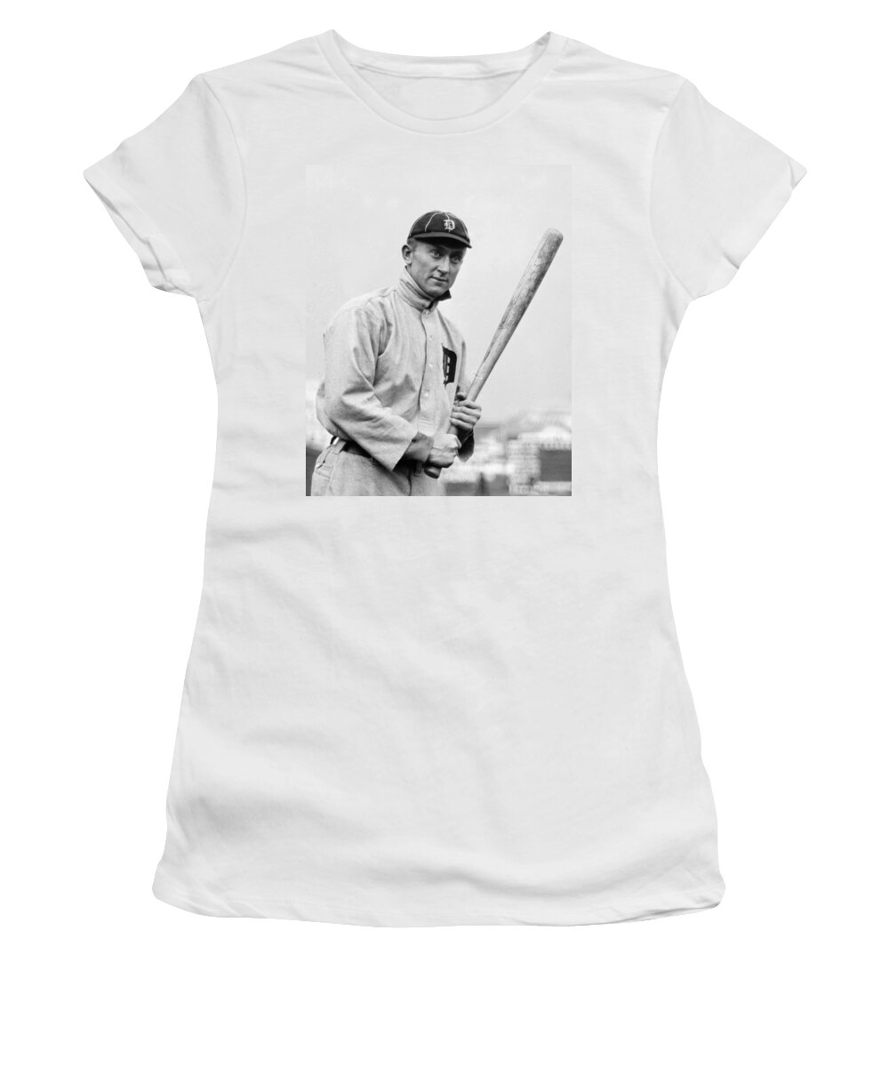 Ty Women's T-Shirt featuring the photograph The Legendary Ty Cobb by Gianfranco Weiss