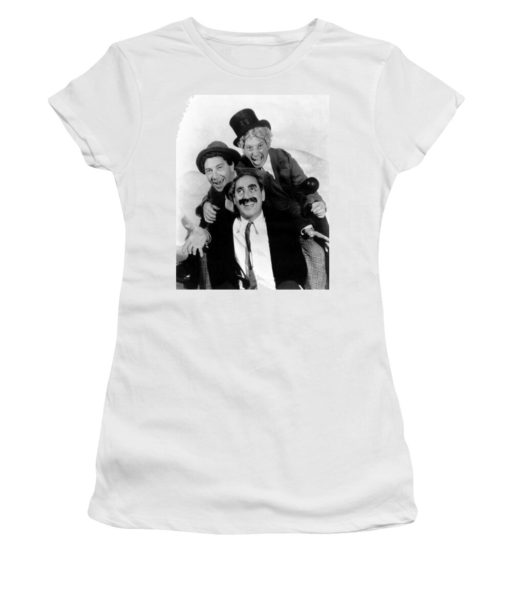 Movie Poster Women's T-Shirt featuring the photograph The Marx Brothers - A Night at the Opera by Georgia Clare