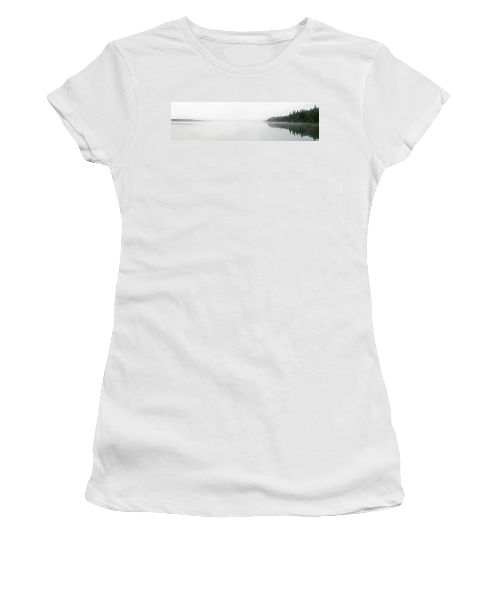 Lake Women's T-Shirt featuring the photograph The Place Where Air Meets Water by Sandra Parlow