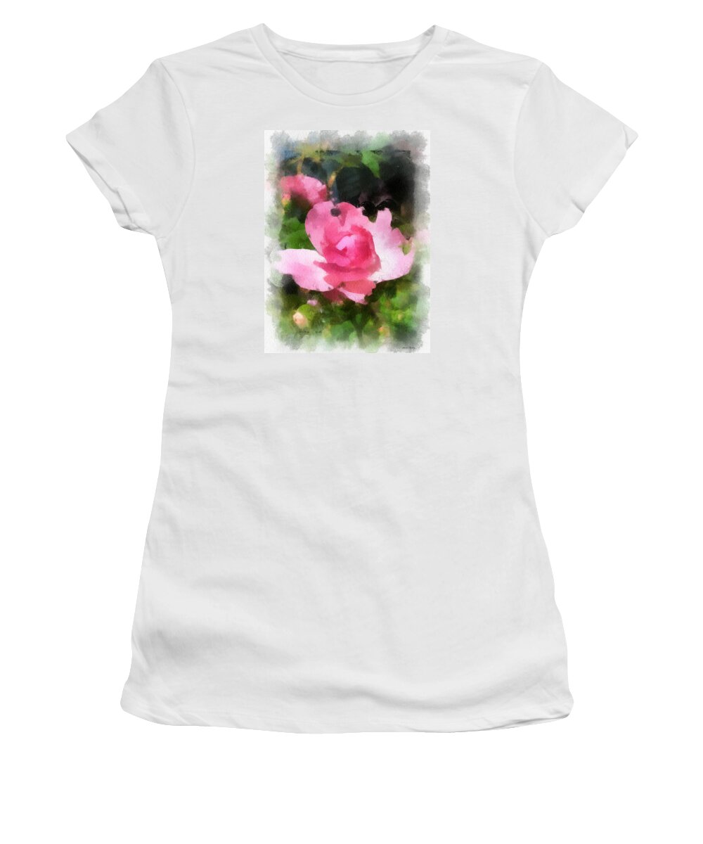 The Rose Women's T-Shirt featuring the photograph The Rose by Kerri Farley