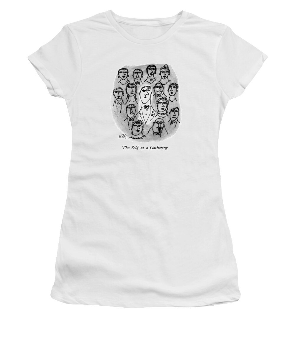 The Self At A Gathering

The Self At A Gathering Title Women's T-Shirt featuring the drawing The Self At A Gathering by William Steig