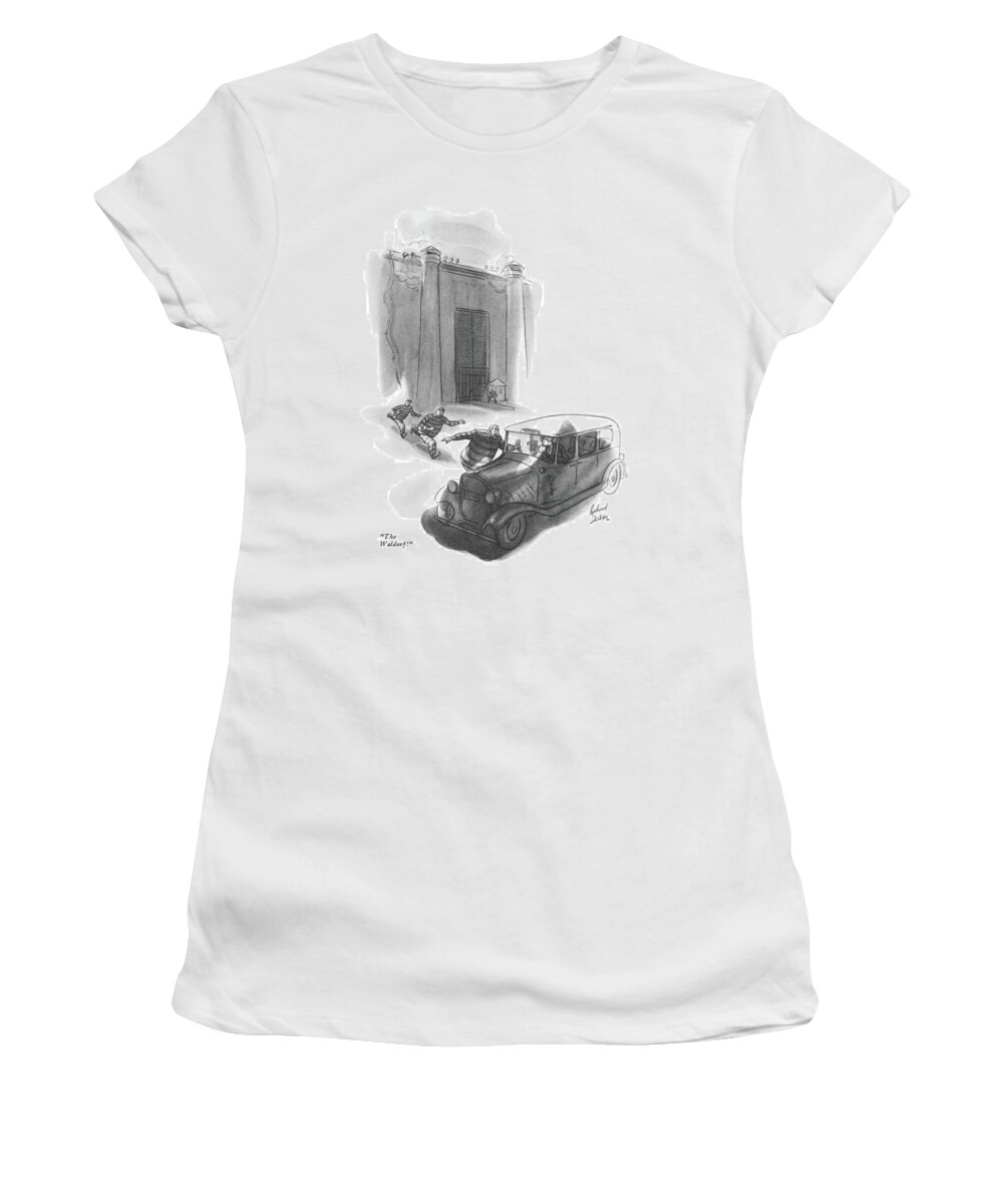  The Waldorf! Women's T-Shirt featuring the drawing The Waldorf by Richard Decker
