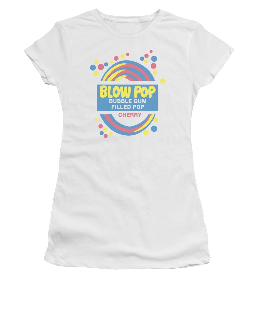 Tootsie Roll Women's T-Shirt featuring the digital art Tootsie Roll - Blow Pop Label by Brand A