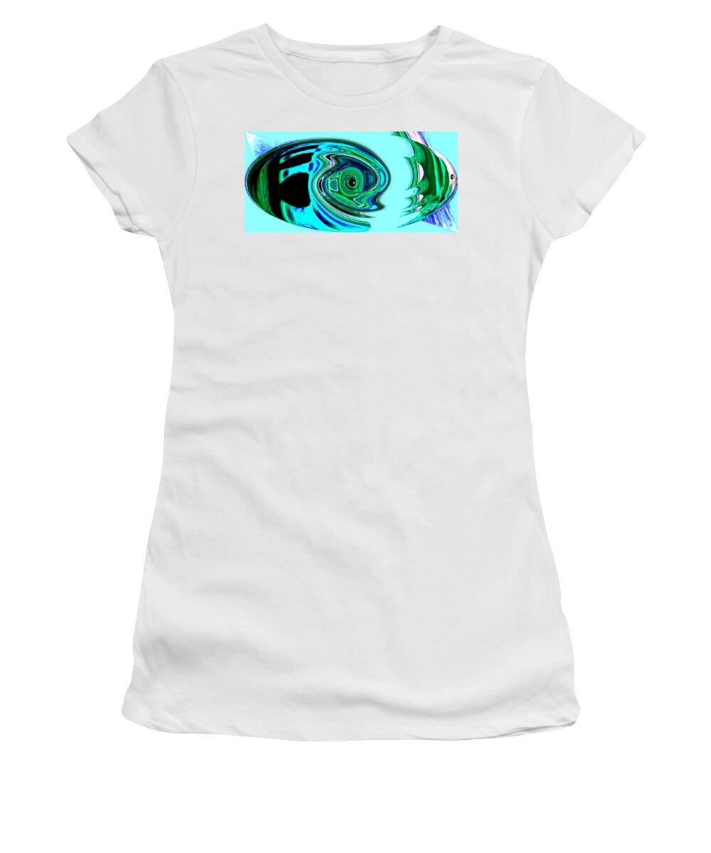 Tropical Fish Women's T-Shirt featuring the digital art Tropical Fish Abstract by Will Borden
