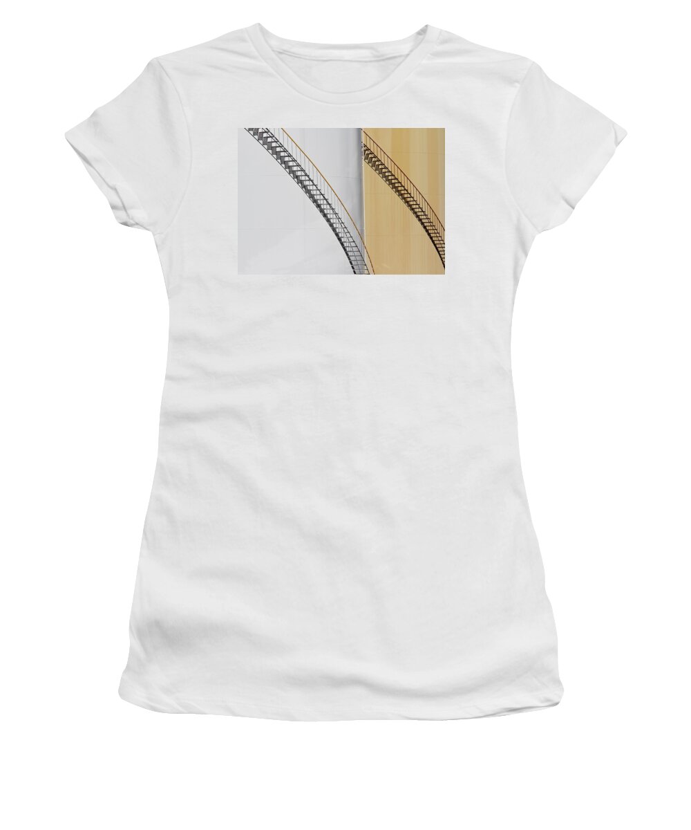 Tank Women's T-Shirt featuring the photograph Two Tanks Two Steps by Robert Woodward