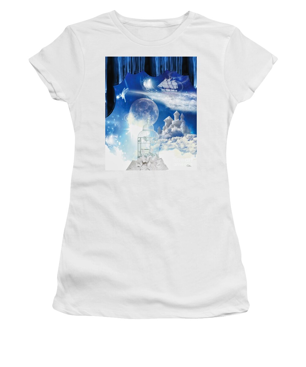 Up In The Air Women's T-Shirt featuring the digital art Up in the Air by Mo T