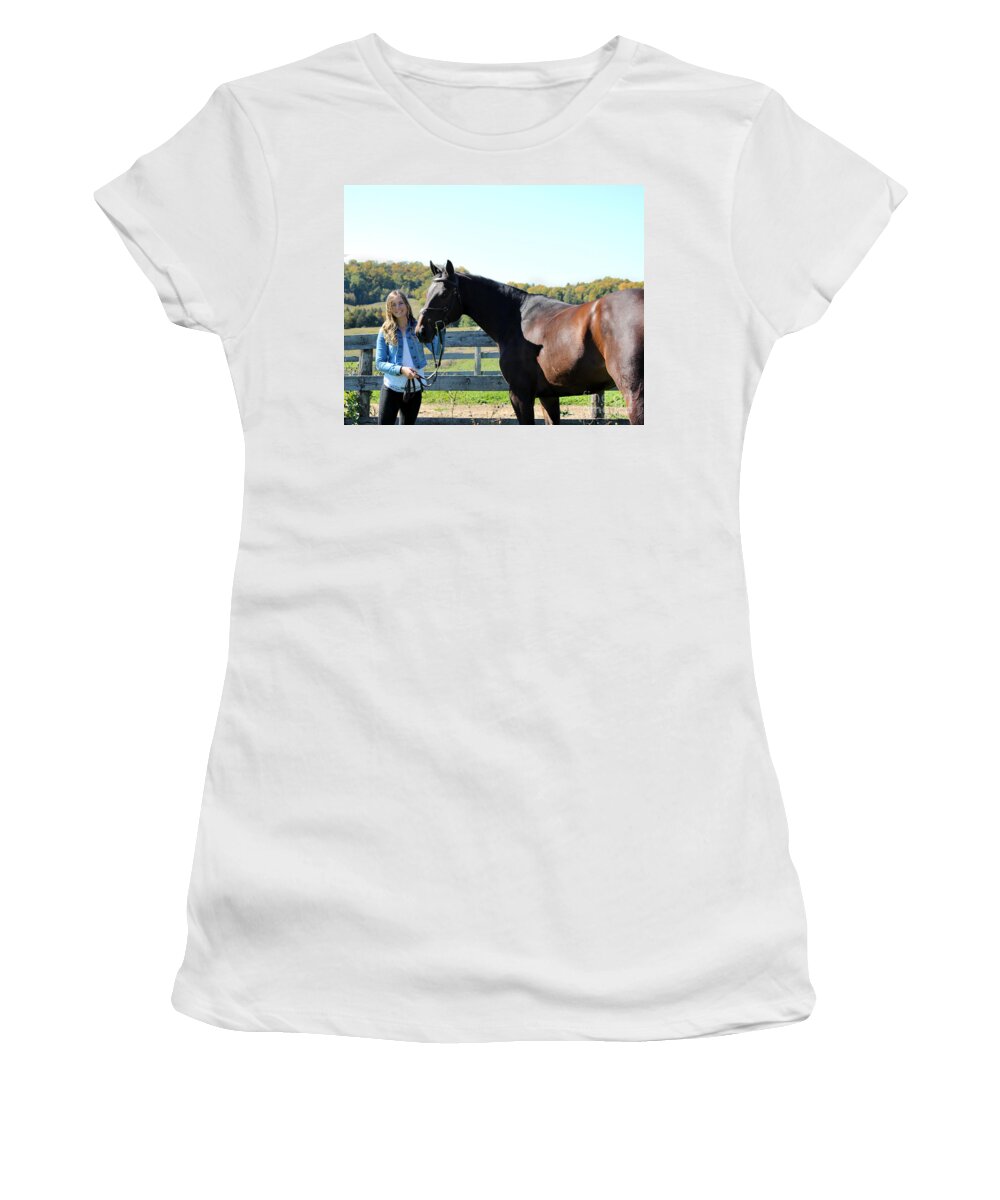  Women's T-Shirt featuring the photograph Vanessa Fritz 39 by Life With Horses