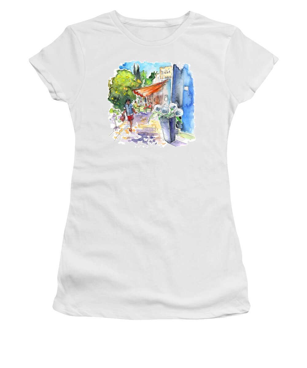 Travel Women's T-Shirt featuring the painting Villena 01 by Miki De Goodaboom