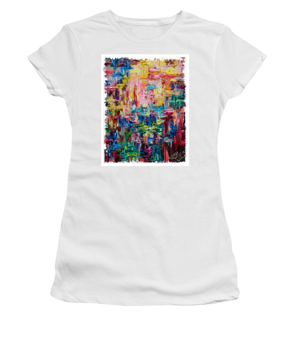 Original Women's T-Shirt featuring the painting Vincent's Dream by OLena Art by Lena Owens - Vibrant DESIGN