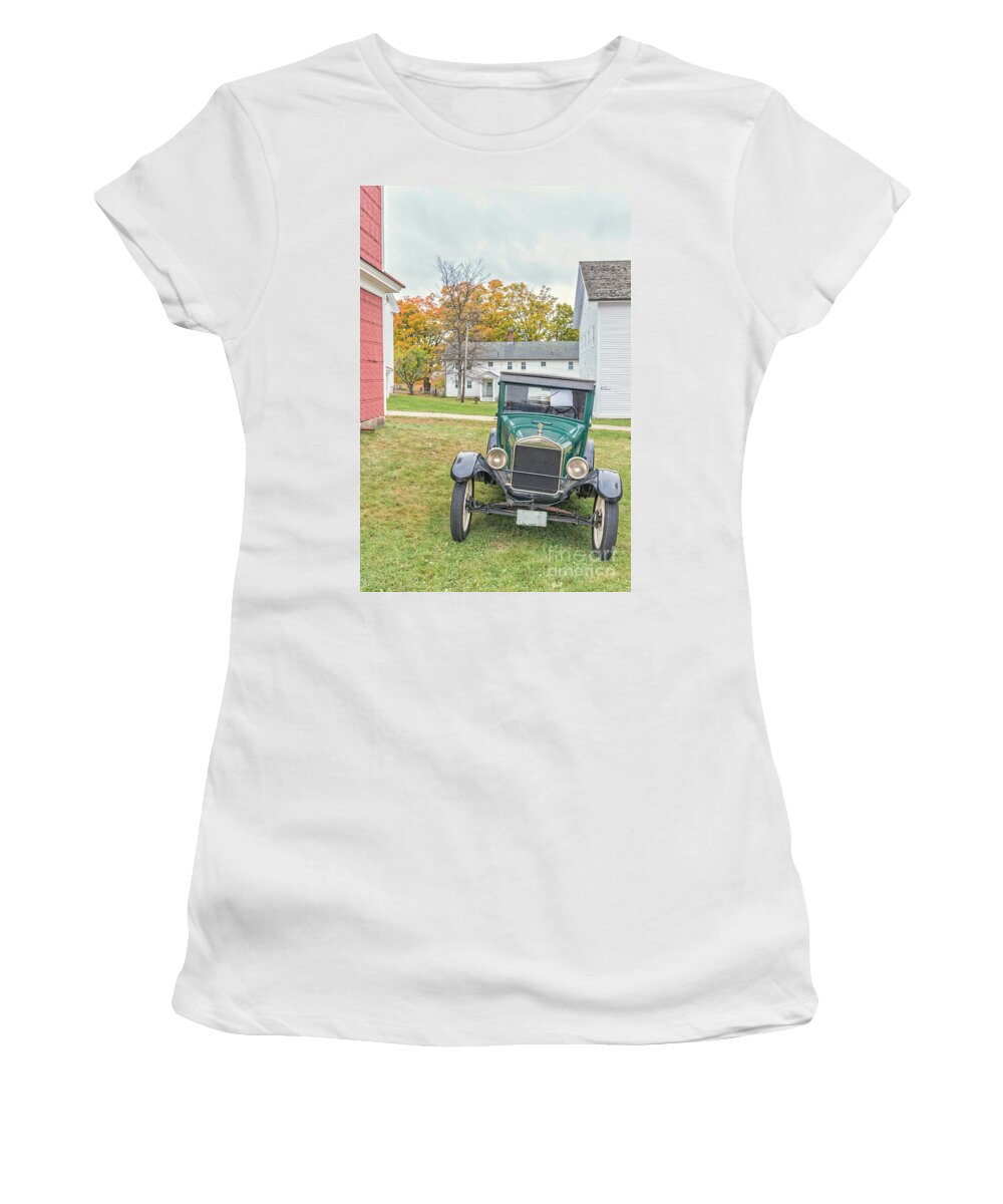Auto Women's T-Shirt featuring the photograph Vintage Ford Model A Car by Edward Fielding