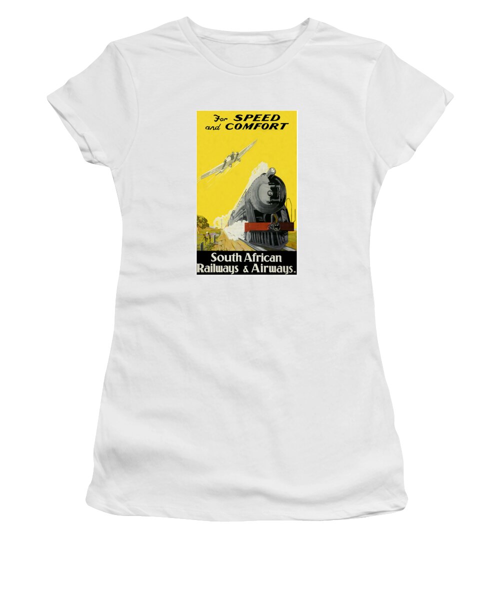 Railroad Women's T-Shirt featuring the photograph Vintage Railroad Ad 1939 by Andrew Fare
