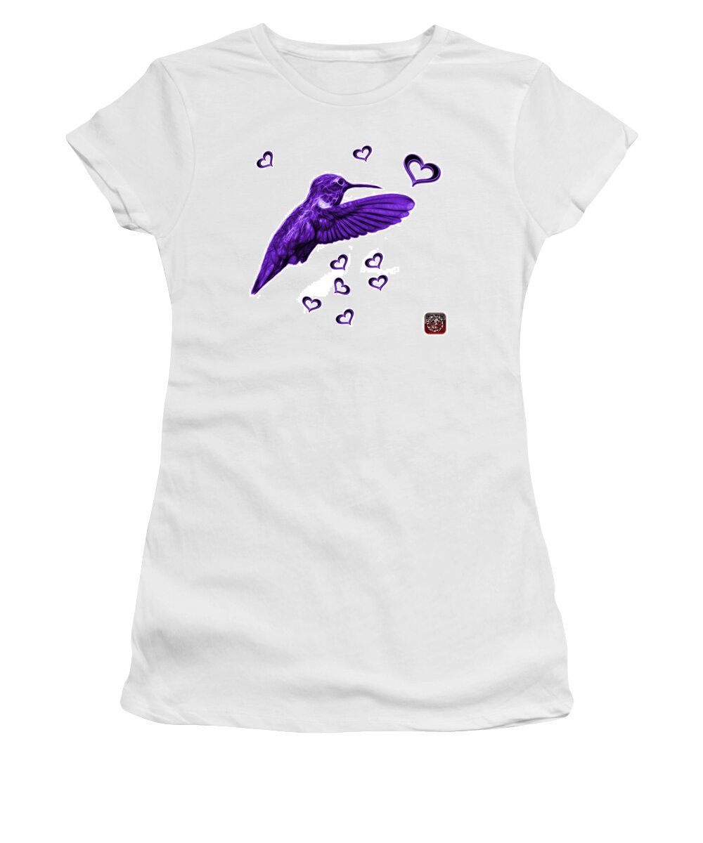 Hummingbird Women's T-Shirt featuring the digital art Violet Hummingbird - 2055 F S M by James Ahn