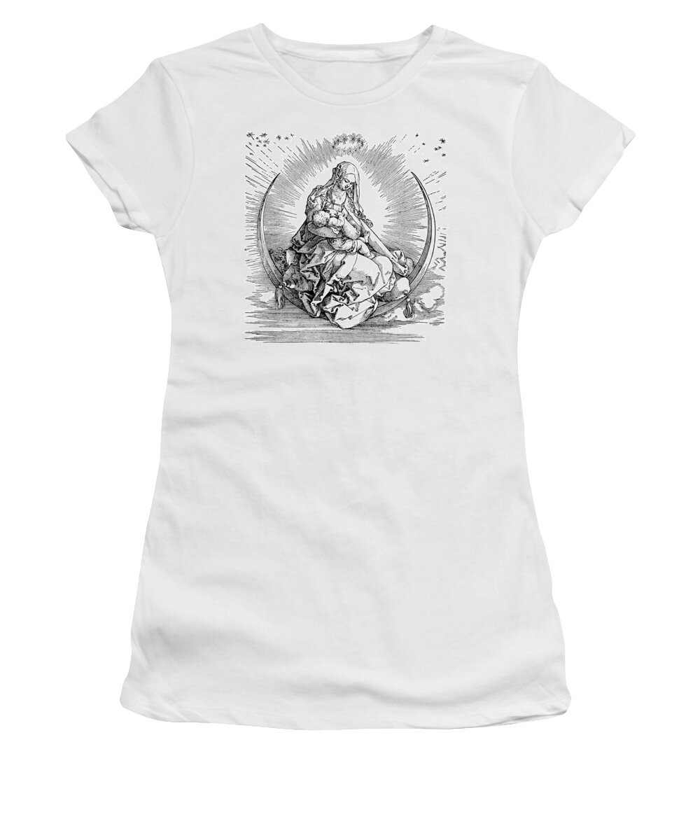 1511 Women's T-Shirt featuring the painting Virgin In Glory by Granger