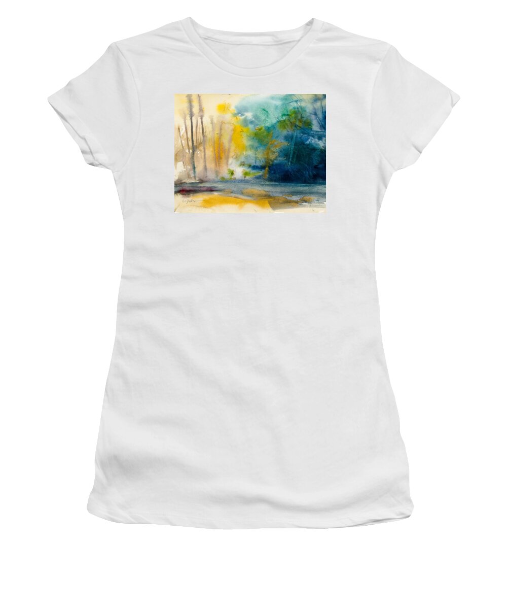 Cypress Tree Women's T-Shirt featuring the painting Wall Doxey 5 by Bill Jackson