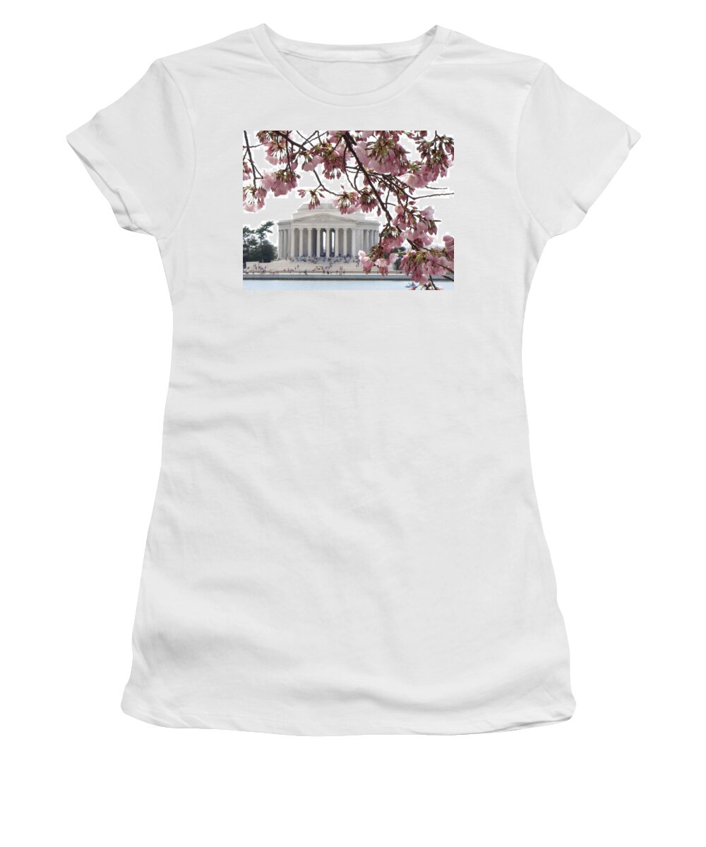Washington Women's T-Shirt featuring the photograph Washington DC in Bloom by Jennifer Wheatley Wolf