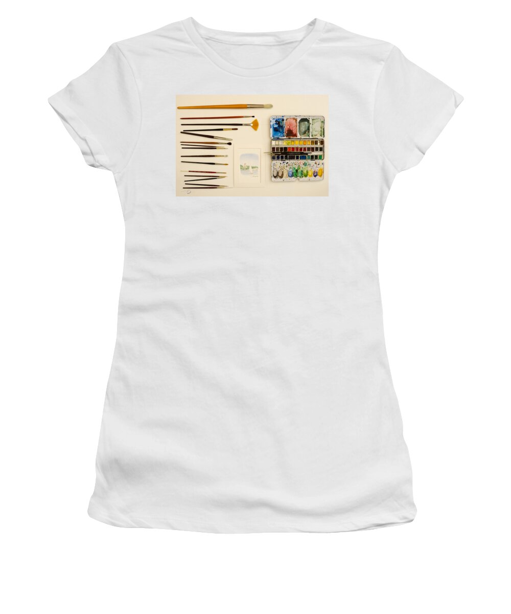 Water-colours Women's T-Shirt featuring the photograph Water-colours by Torbjorn Swenelius