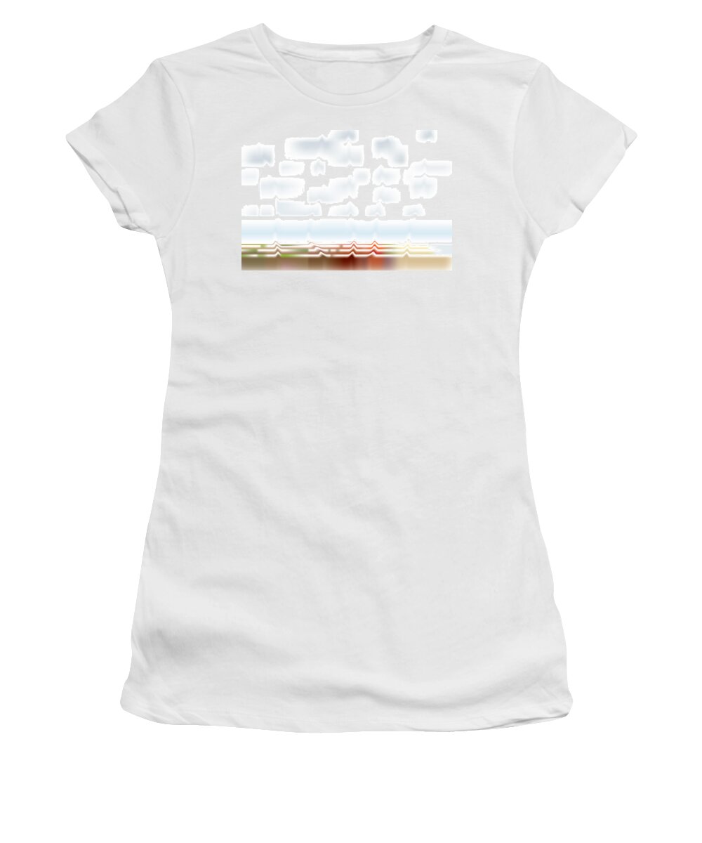 Landscape Women's T-Shirt featuring the digital art Wavescape by Kevin McLaughlin