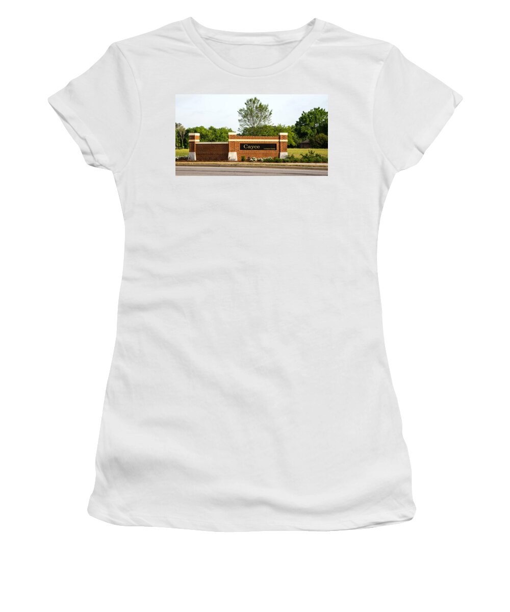 Cayce Women's T-Shirt featuring the photograph Welcome to Cayce by Charles Hite
