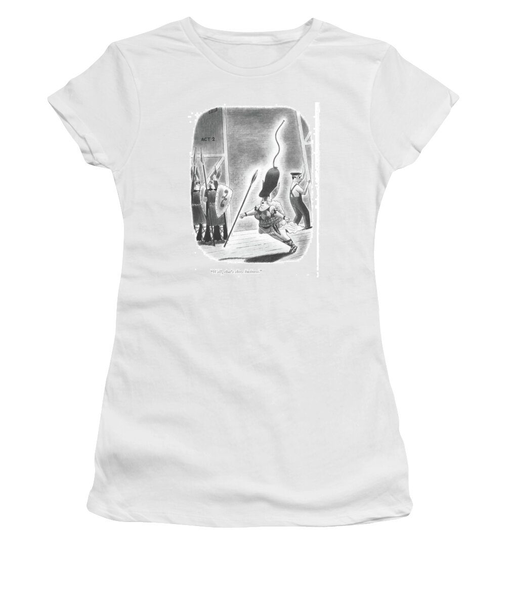 110247 Rta Richard Taylor Women's T-Shirt featuring the drawing That's Show Business by Richard Taylor