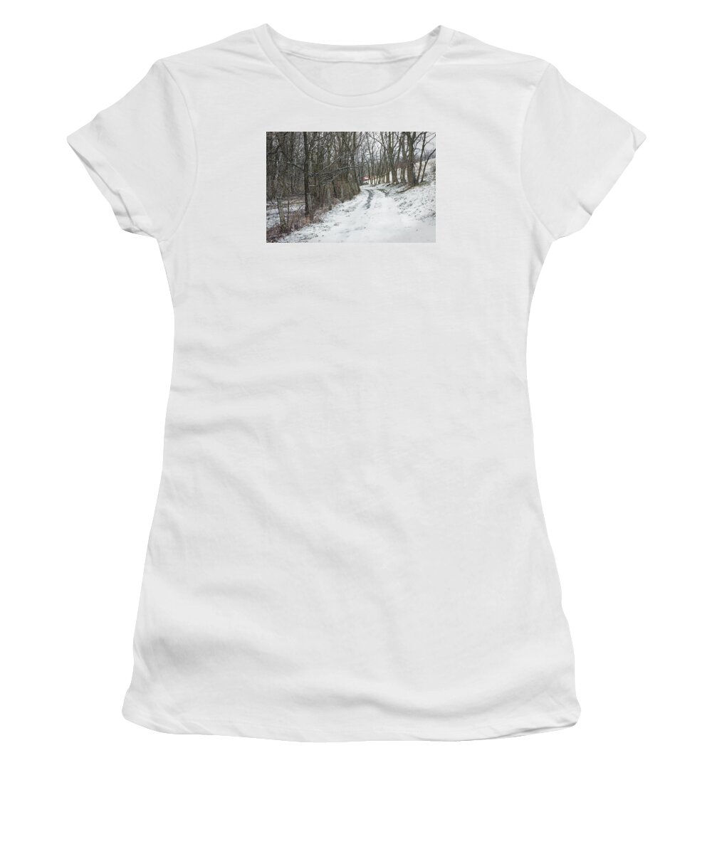 Where The Road May Take You Women's T-Shirt featuring the photograph Where the road may take you by Photographic Arts And Design Studio